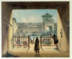 Wnętrze Fortu Laramie, 1858-60